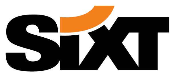 Logo von der Firma Sixt in Schwarz und orange