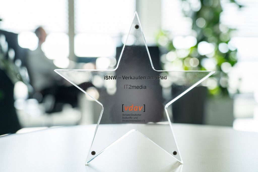 Der vdav verleiht in jedem Jahr einen Award in Sternform für Innovation und Technik.