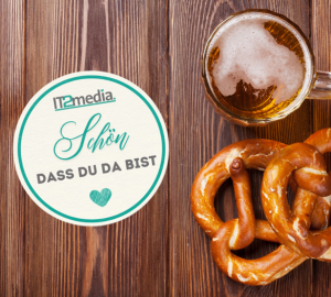 Bierdeckel mit Aufdruck Schön, dass du da bist IT2media